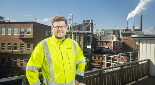 Mikael Fränckel President and CEO of Sekab, in front of the chemical plant